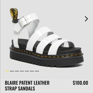 Dr Marten Blaire Patent Leather Strap Sandals | Size 9